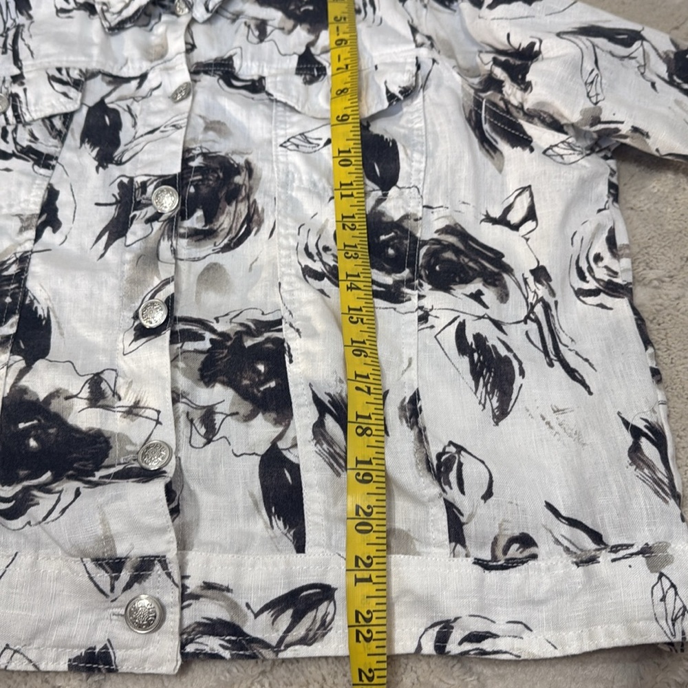 Saint Tropez West Woman 1X Floral Print Jacket - Picture 7 of 8